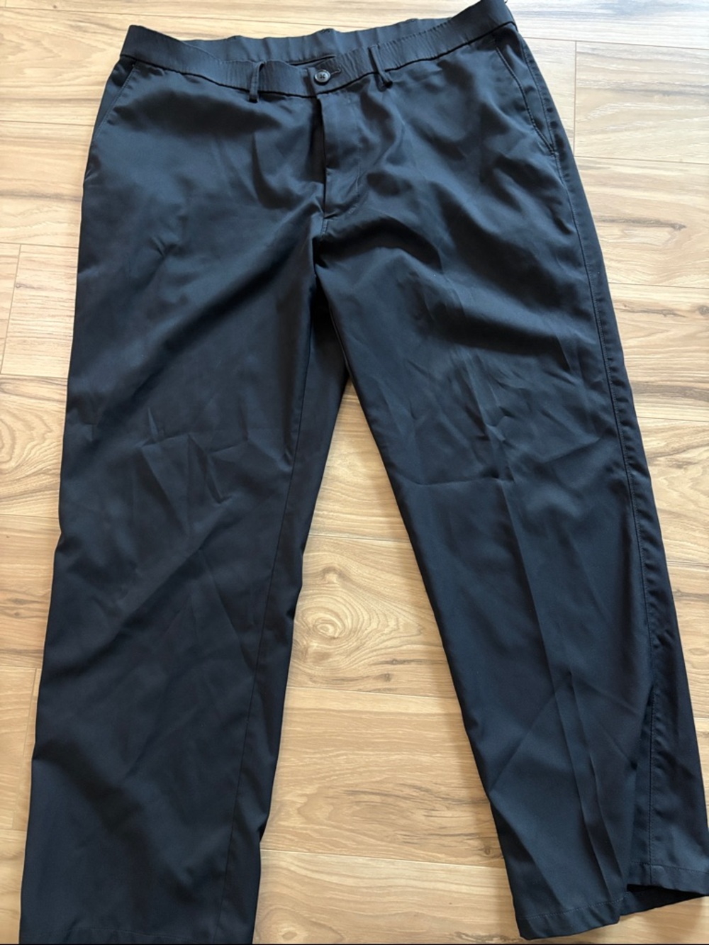 Haggar Black Men's Dress Pants - Flat Front Classic